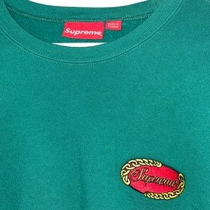 Green Supreme Crew Neck Sweater